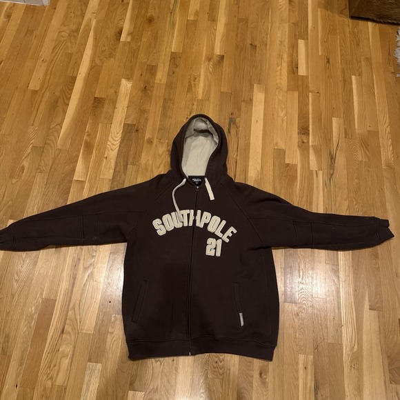 South Pole Zip-Up Hoodie Y2K Hip Hop Grunge Steetwear, Size XL - Picture 3 of 6